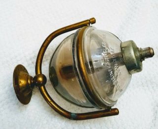 Antique Wall Mounted Liquid Soap Dispenser West Disinfecting Co Brass