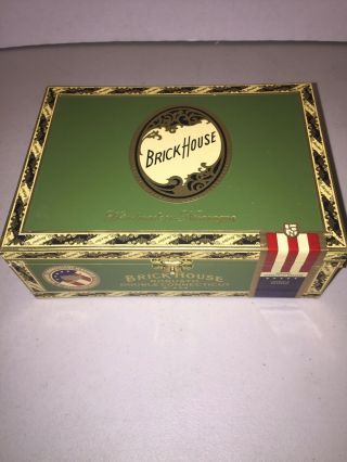 Brick House Robusto Double Connecticut 5”x54 Green Wooden Cigar Boxes Humidor