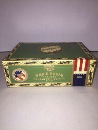 Brick House ROBUSTO Double Connecticut 5”x54 Green Wooden Cigar Boxes Humidor 2
