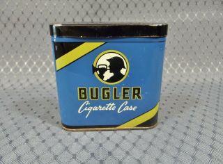Vintage Bugler Cigarette Case Tin / Brown & Williamson Tobacco Co.  Louisville Ky