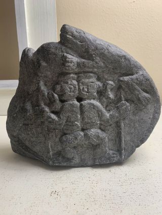 Unique Pre - Columbian Costa Rican ? Carved Stone Artifact Art Sculpture
