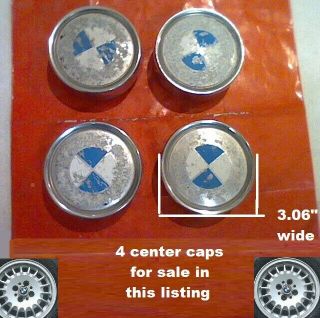 1980 - 1994 4 Bmw Vintage Center Cap Caps Set Bottle Cap Rim Using M4 3.  06 "