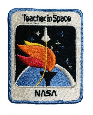 Vintage Nasa Teacher In Space Embroidered Patch Space Shuttle