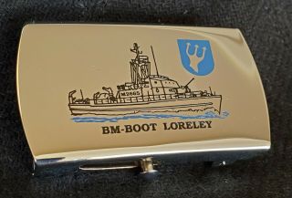 Zippo Belt Buckle " Bm - Boot Loreley " Us Navy Ship Theme