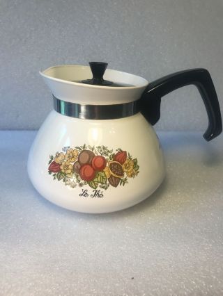 Vintage Corning Ware 6 Cup Coffee Tea Pot Spice Of Life P - 104 Le The Euc