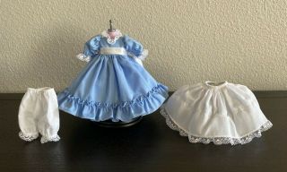 Madame Alexander Betty Blue Clothes Outfit Dress,  Slip & Bloomers For 8 " Doll