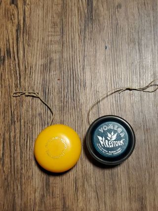 Vintage Duncan Yo - Yo Tournament Yellow Acrylic Yoyo,  Yomega Firestorm Bandai