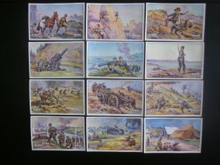 12 Large German Trade Cards Of World War 1 Action,  Issued In 1934