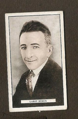Larry Semon Card Vintage 1926 Gallaher Cinema Stars Great Photo