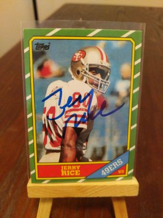 Jerry Rice Auto 1986 Topps Football San Francisco 49ers Jsa