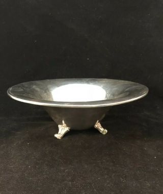 Mid - Century G.  A.  C.  Mexico Sterling Silver Footed Dish / Bowl,  341 Grams