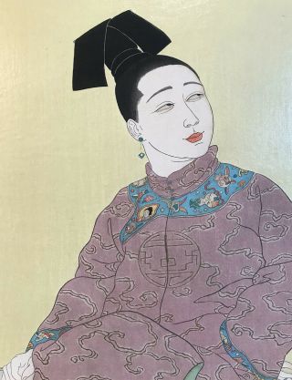 Paul Jacoulet Japanese Woodblock Print Le Tabouret de Porcelaine Chinese Woman 3