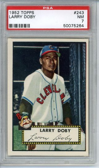 1952 Topps 243 Larry Doby Psa 7 Cleveland Indians