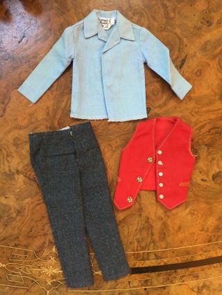 Vintage Tammy Dad Ted Doll Shirt,  Trousers Waist Coat 1960s Ideal Toy Corp