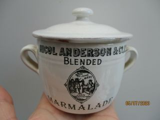 A Vintage English Brannam Barnstaple Advertising Marmalade Pot - Nicol Anderson
