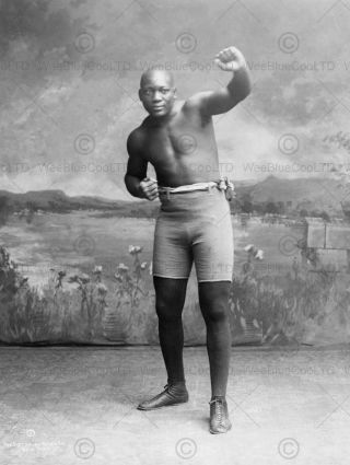 Vintage Photo Jack Johnson Boxer Champion World Fist Fine Art Poster Cc5276