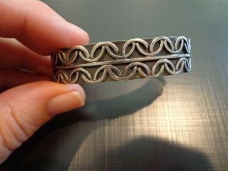Vintage Taxco Mexico Sterling Silver Cuff Bracelet Tr - 71