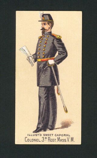 Colonel,  3rd Regt.  Mass.  V.  M.  1888 N224 Kinney Bros.  Military Series - Nm - Mt