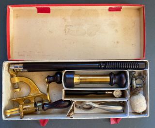 Antique Shot Gun Cleaning Loading Set - Rare Bridgeport Gun Implement Co 1890 3
