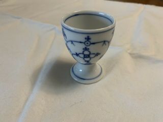 Antique Vintage Blue White Strawflower Egg Cup Germany German