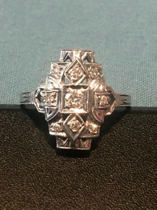 Art Deco Diamond Engagement Ring Ca 1920 - 1930 14k Gold.  20 Ctw