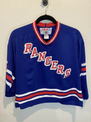 Vintage CCM York Rangers Blue NHL Hockey Jersey Men’s Size Large 2