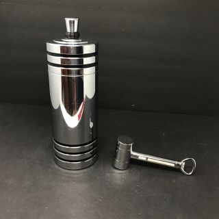 Vintage Art Deco Chrome Cocktail Martini Shaker Chase Gaiety 1930s And Bar Tool