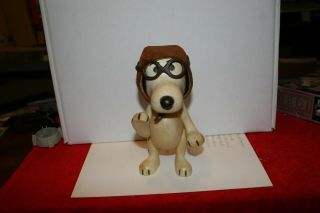 Vintage 1960s Peanuts Snoopy Red Baron Pilot Toy Figure United Features