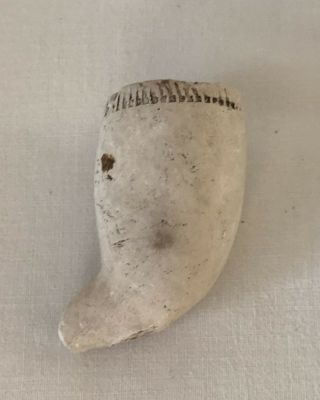 Antique Heavy Partial Dublin Clay Pipe Bowl - No Foot Or Stem