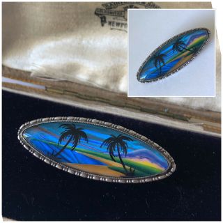 Vintage Art Deco Jewellery Sterling Silver Tlm Butterfly Wing Brooch Pin