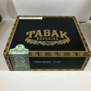 Tabak Especial Toro Negra Empty Wooden Cigar Box Black
