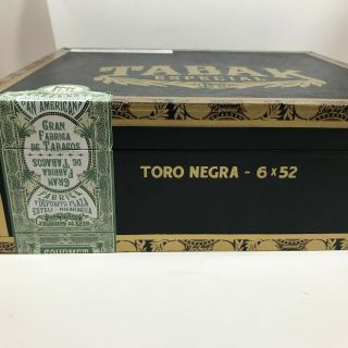 TABAK ESPECIAL Toro Negra Empty Wooden Cigar Box Black 3
