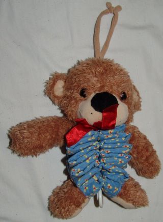 Little Suzys Zoo Musical Crib Toy Baby Plush Bear Stuffed Animal Accordian Vtg