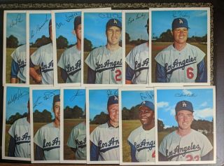 Los Angeles Dodgers 1967 Dexter Press Coca Cola Premiums Team Set (12) Nr/mt