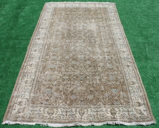 Turkish Rug 62  x114  Vintage Muted Color Oriental Rug Wool Carpet 158x292cm 2