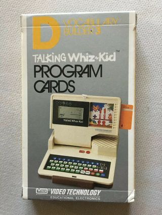 Vtech Talking Whiz Kid Program Cards Set 25 D Vocabulary Builder 3 Vintage 1987