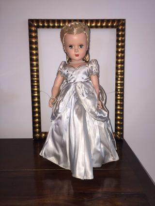 Madame Alexander Cinderella 20” Doll Tagged Blue Dress 1950 Rare Size