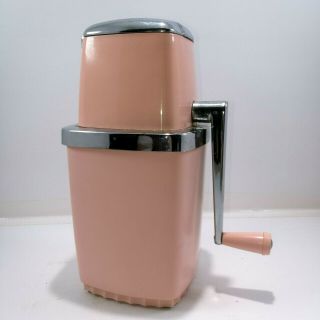 Vtg Maid Of Honor Ice Crusher - Pink And Chrome Retro