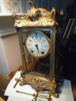 Antique - Seth Thomas - Crystal Regulator Clock - Ca.  1900 - To Restore - E31