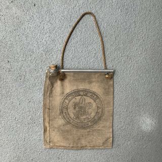 Vintage Boy Scouts Of America York City Desert Water Bag Canvas