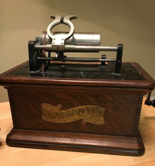 Antique Columbia Graphophone Model Bk Cylinder Player Phonograph Early 1900’s