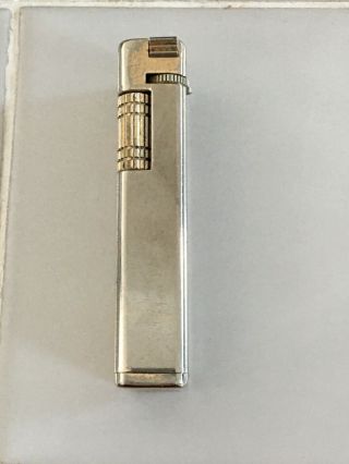 Vintage Silver Tone Torch Butane Cigarette Cigar Lighter Made in Korea 3