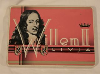 Vintage Willem Ii Livia Cigar Tin Box From Holland