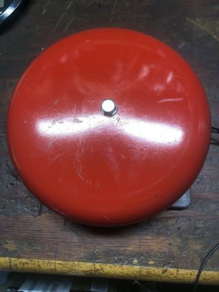 Vintage Red 8” Fire Alarm Bell