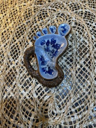Vintage Foot Ashtray Made In Usa By Treasure Craft