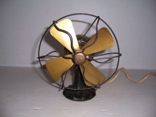 Antique Polar Cub Type G 6 " Brass Blade Electric Fan