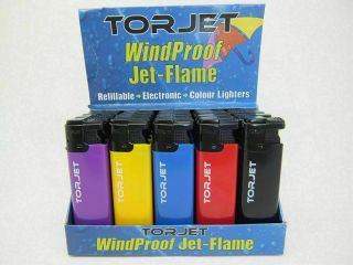 5,  10,  25 X Torjet Windproof Jet Flame Electronic Lighters