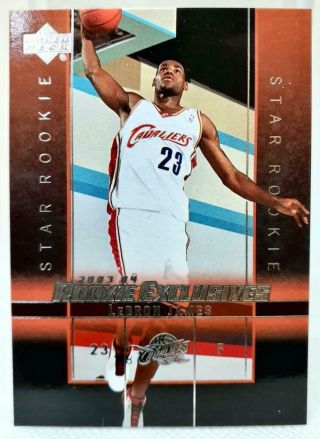 2003 - 04 Upper Deck Rookie Exc Lebron James Rookie Card 1 Cavaliers Bv $150