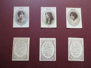 British Beauties Issued 1916 By G.  Phillips K 6 Cards