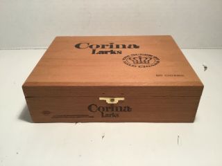 Vintage Wooden Cigar Box,  Corina Larks The Queen Of Mild Cigars
